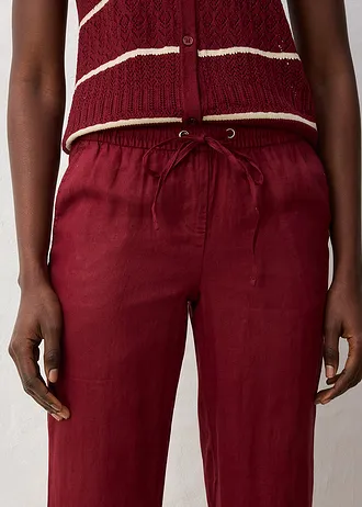 Broek van puur linnen • robijnrood • bonprix online shop