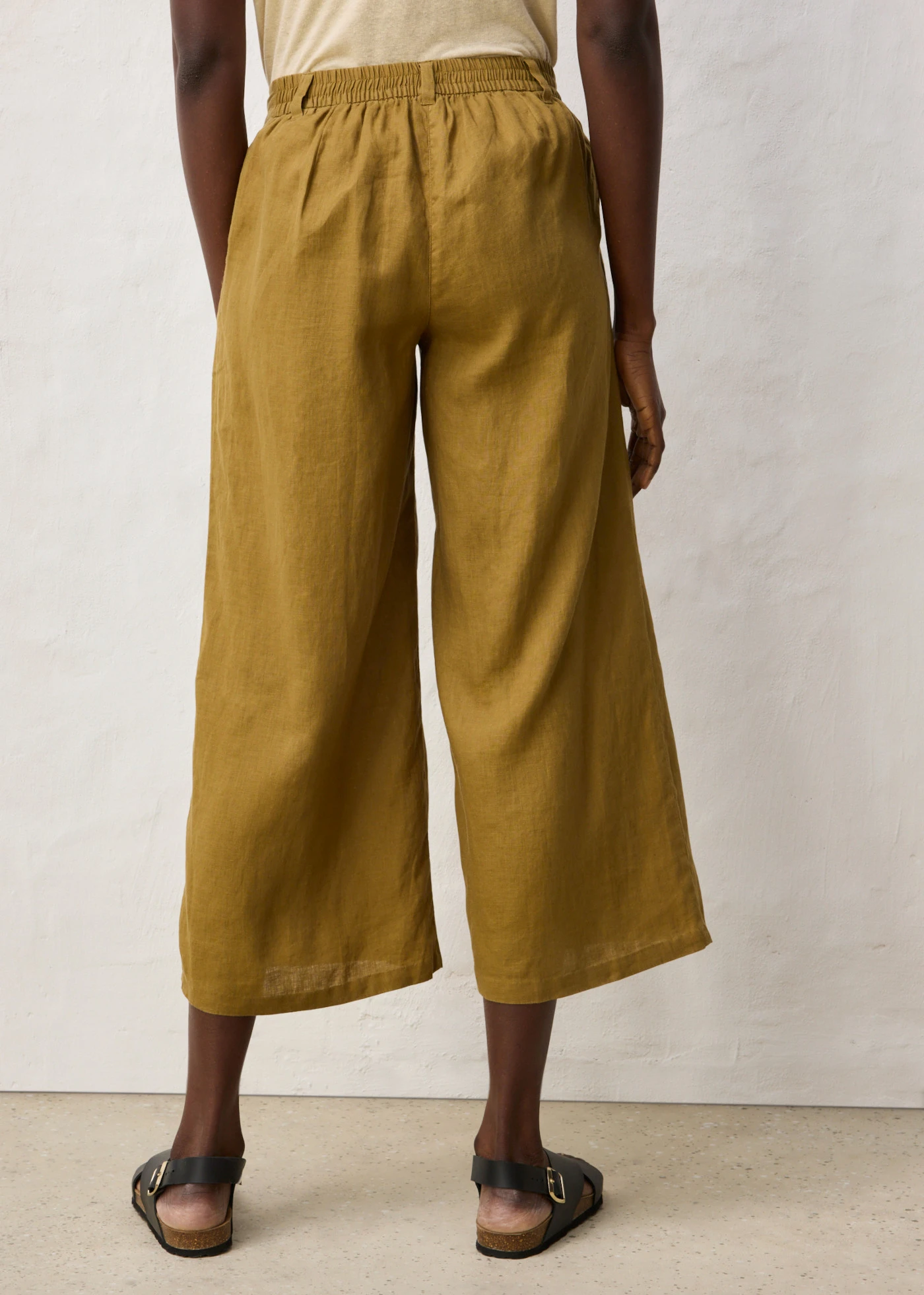 Jupe-culotte 100% lin • vert nature • Boutique bonprix