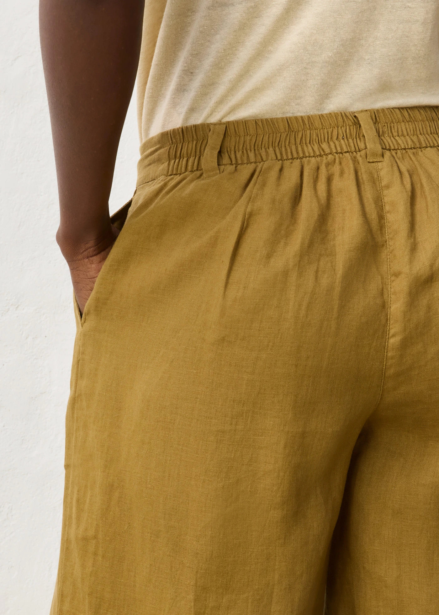 Jupe-culotte 100% lin • vert nature • Boutique bonprix