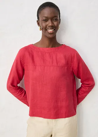 Tuniek van puur linnen • kersenrood • bonprix online shop