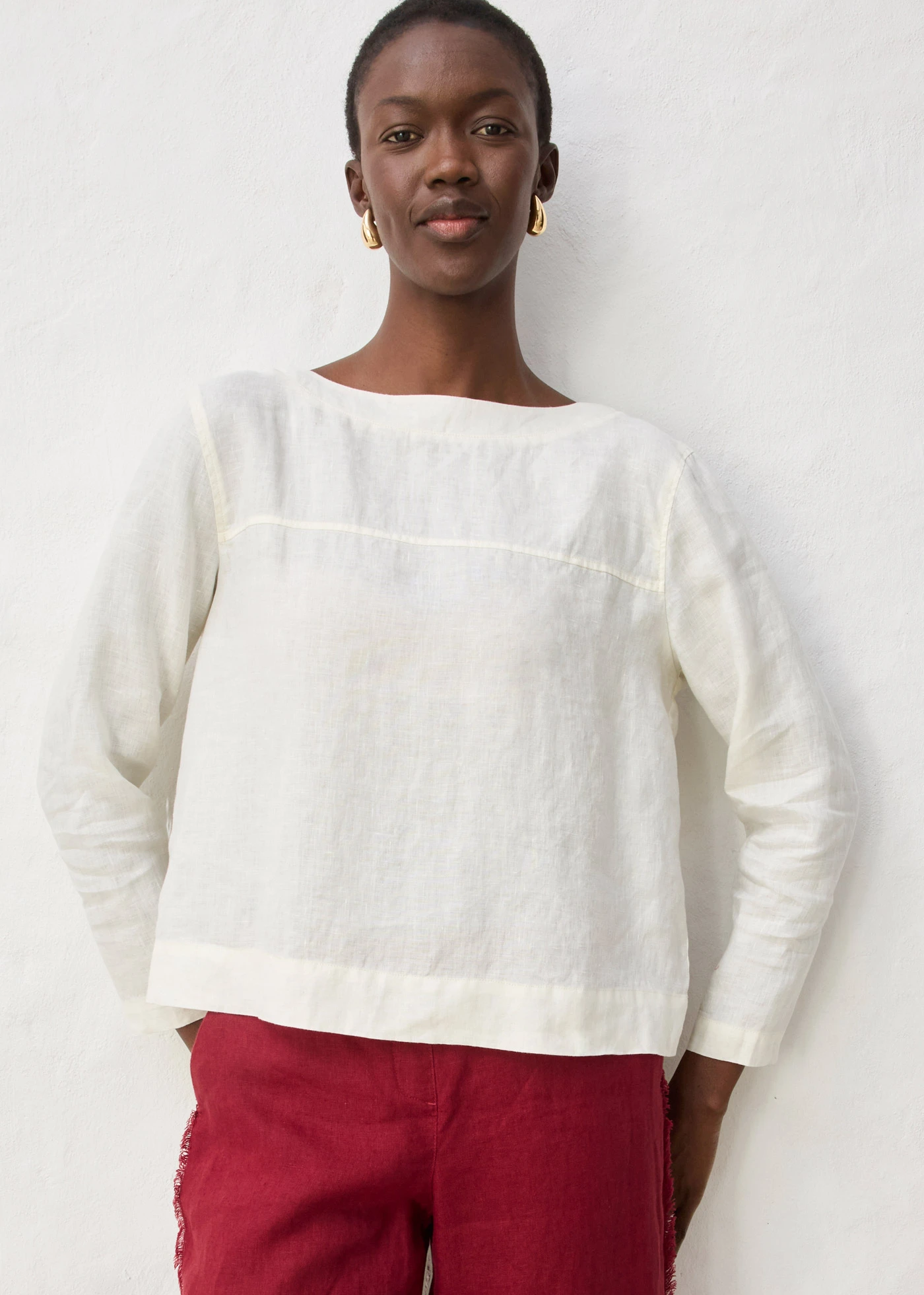 Tuniek van puur linnen • wolwit • bonprix online shop