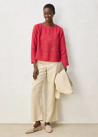 Tunique 100% lin • rouge cerise • Boutique bonprix