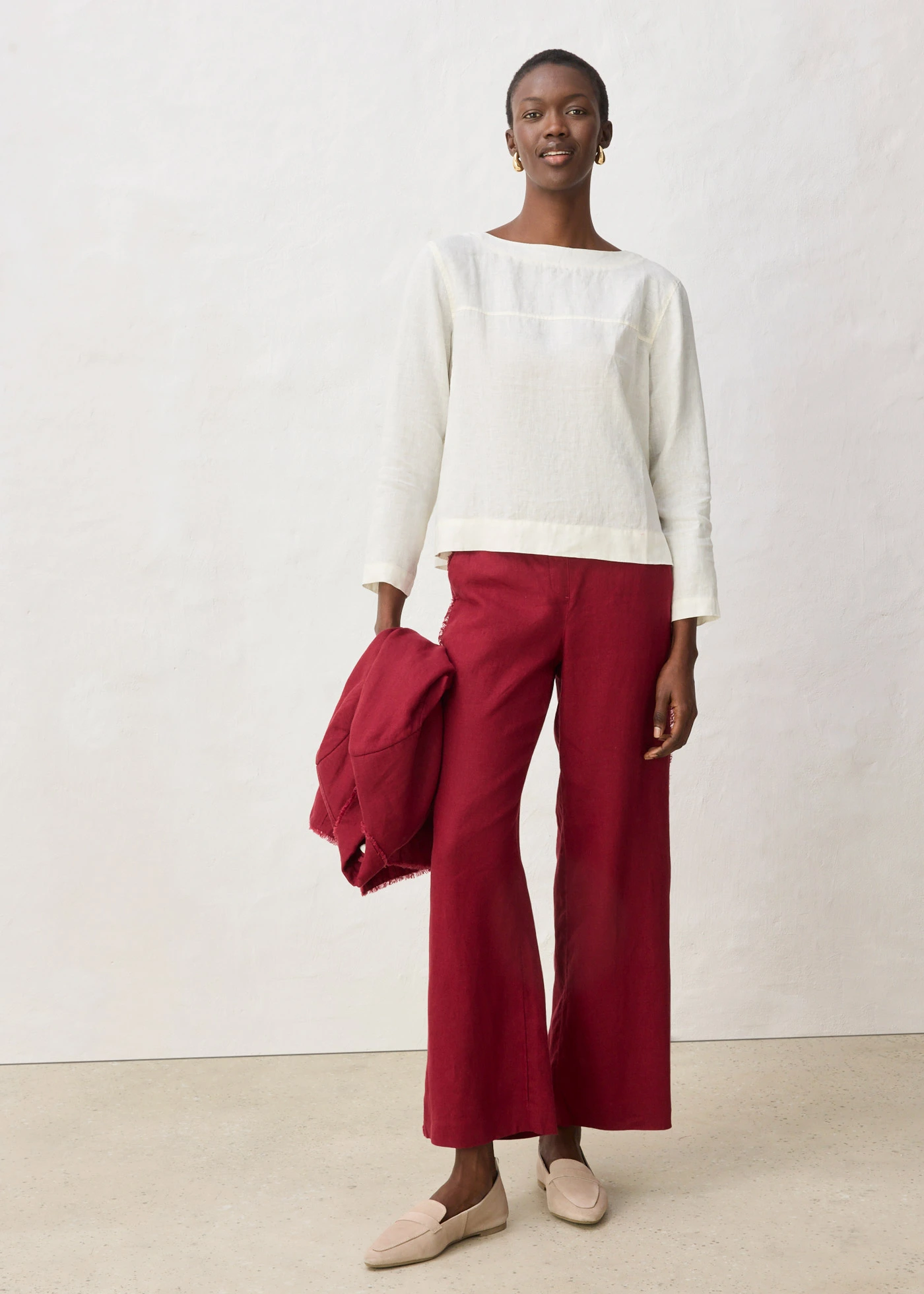 Tuniek van puur linnen • wolwit • bonprix online shop