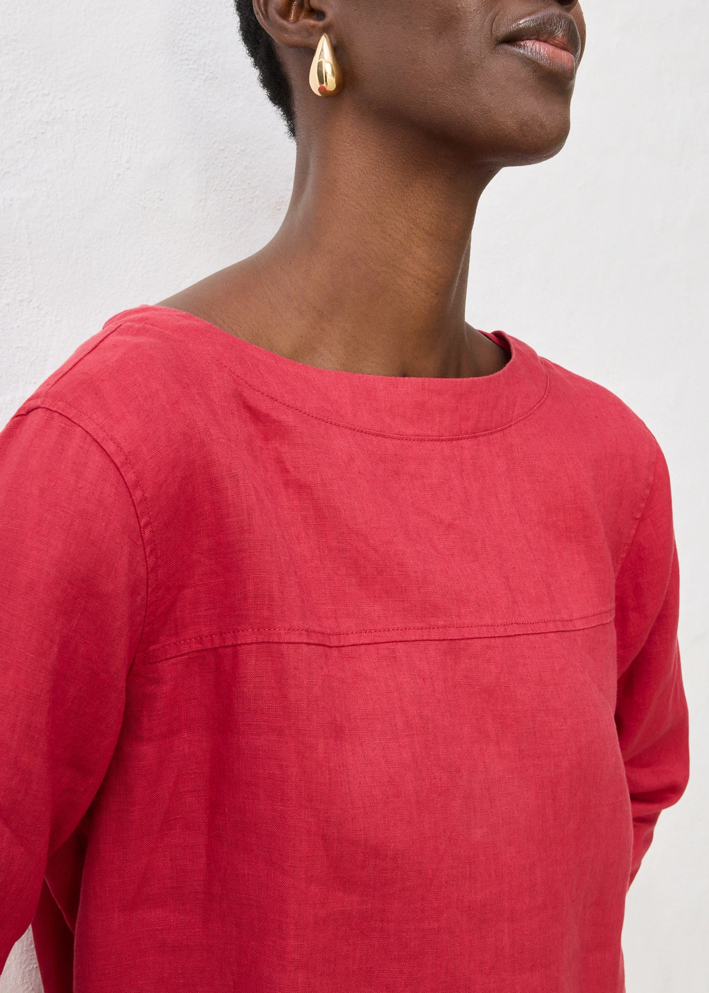 Tunique 100% lin • rouge cerise • Boutique bonprix