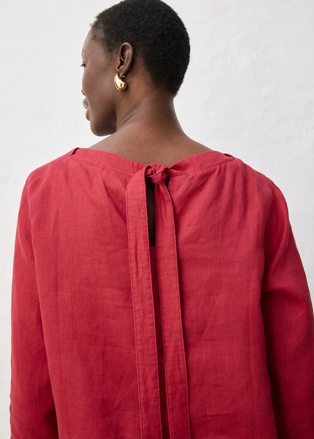 Tunique 100% lin • rouge cerise • product-page.page-title-suffix