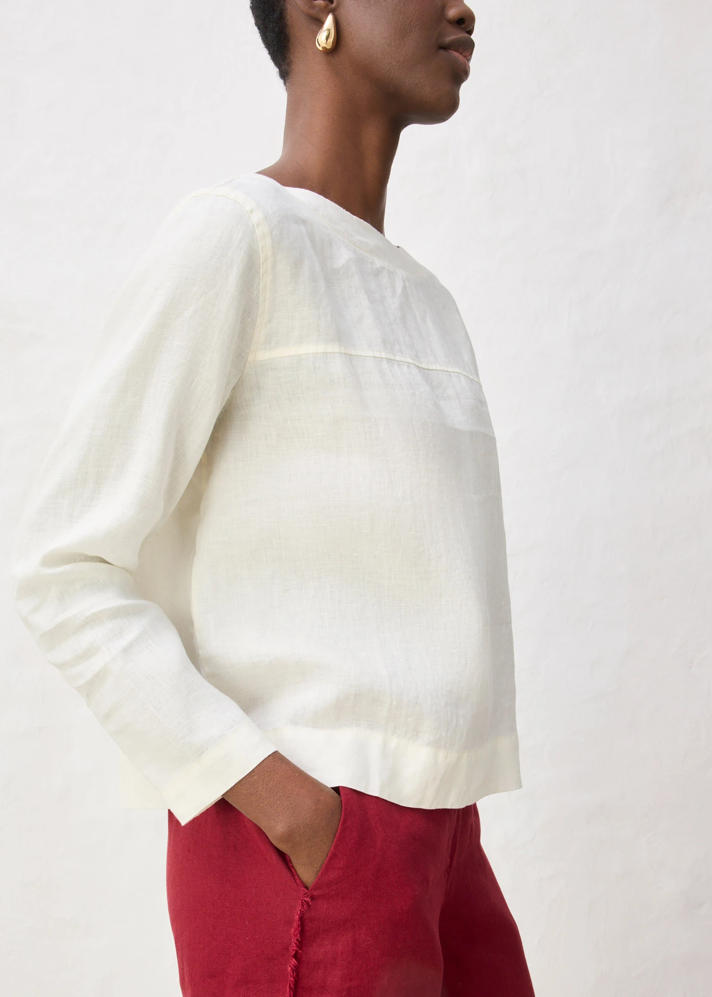 Tunique 100% lin • ecru • Boutique bonprix