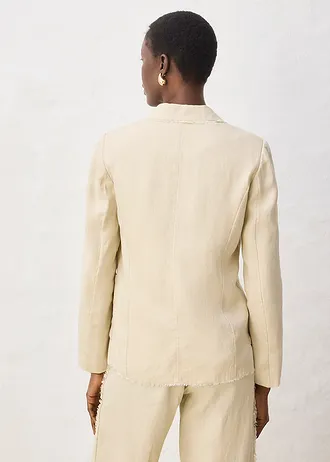 Blazer van puur linnen • lichtsand • bonprix online shop