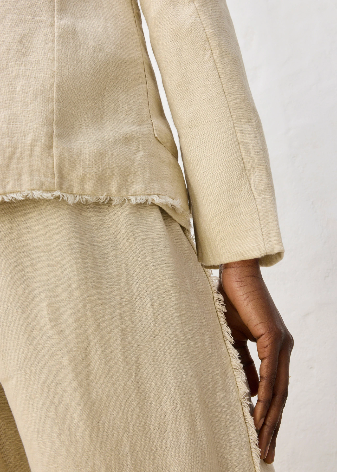 Blazer van puur linnen • lichtsand • bonprix online shop