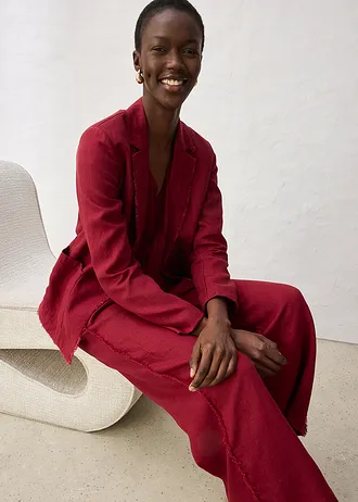 Blazer 100% lin • rouge rubis • Boutique bonprix