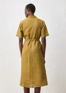 Blousejurk van puur linnen • natuurgroen • bonprix online shop