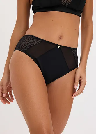 Chilot maxi cu mesh • negru • magazin bonprix