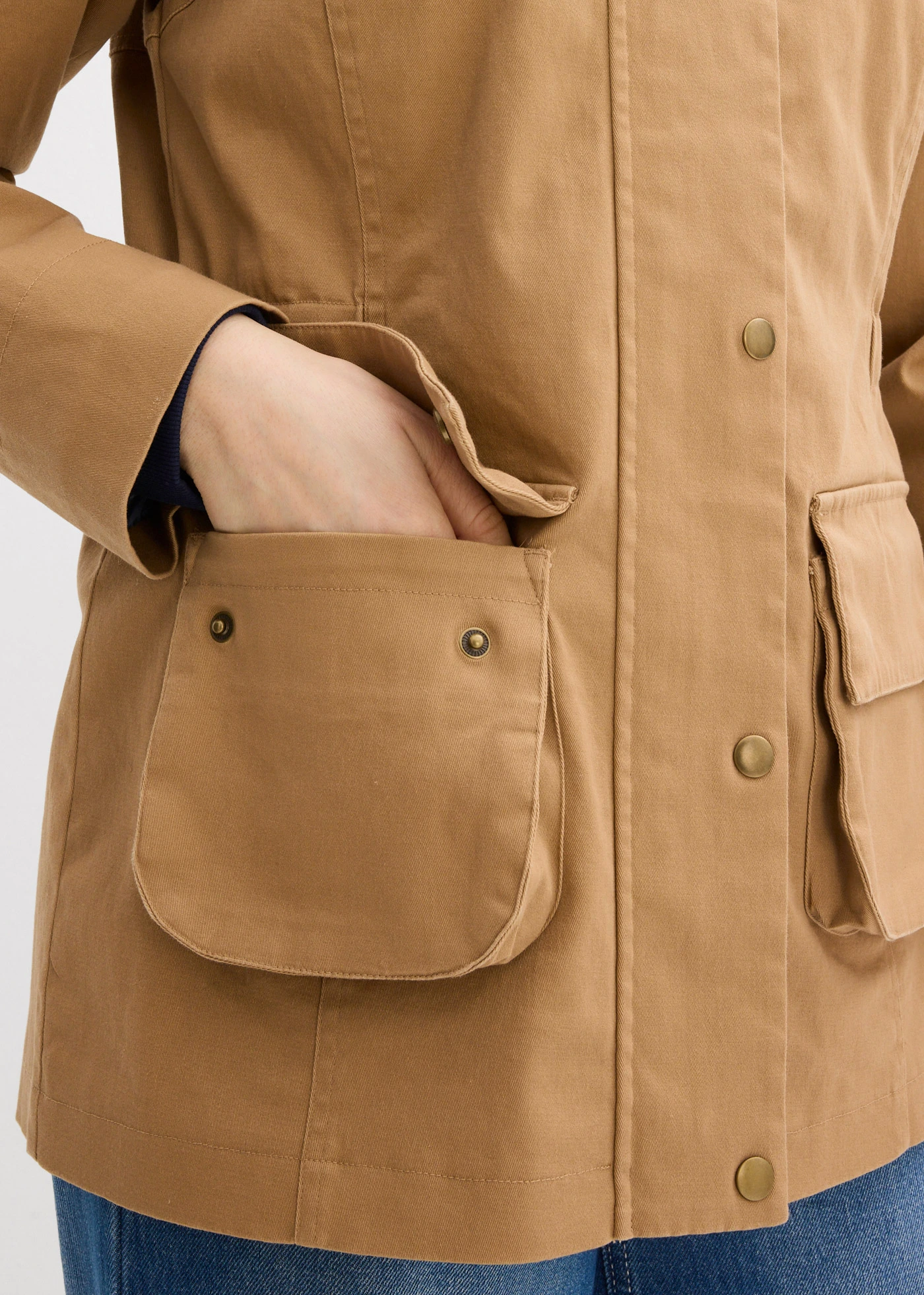 Veste déperlante avec doublure à carreaux • camel mat • Boutique bonprix