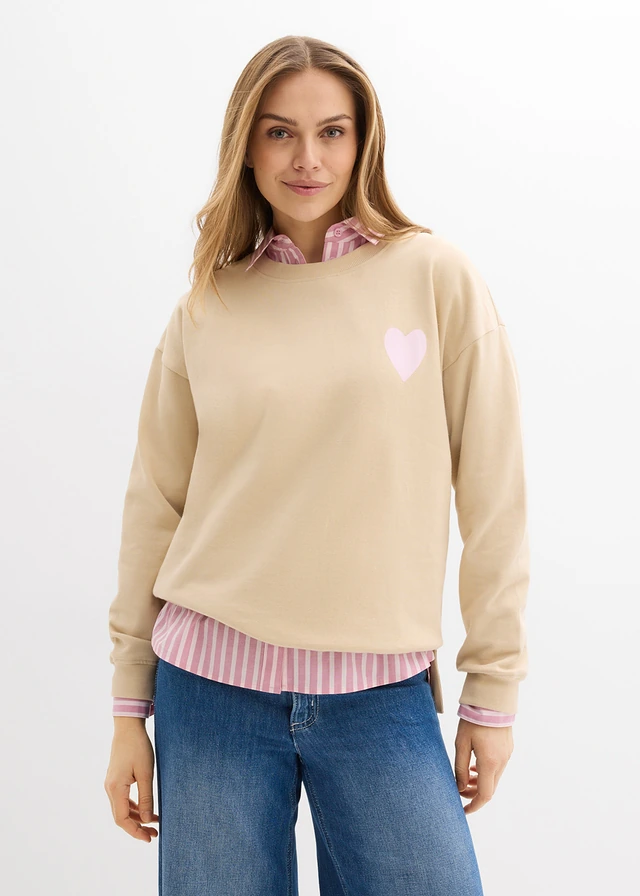 Oversized sweater van biologisch katoen