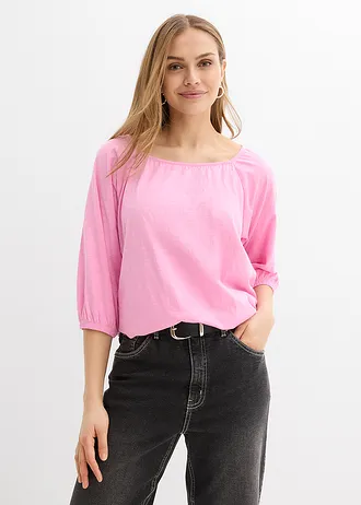 Blouse en jersey 100% coton, Couleur: rose
