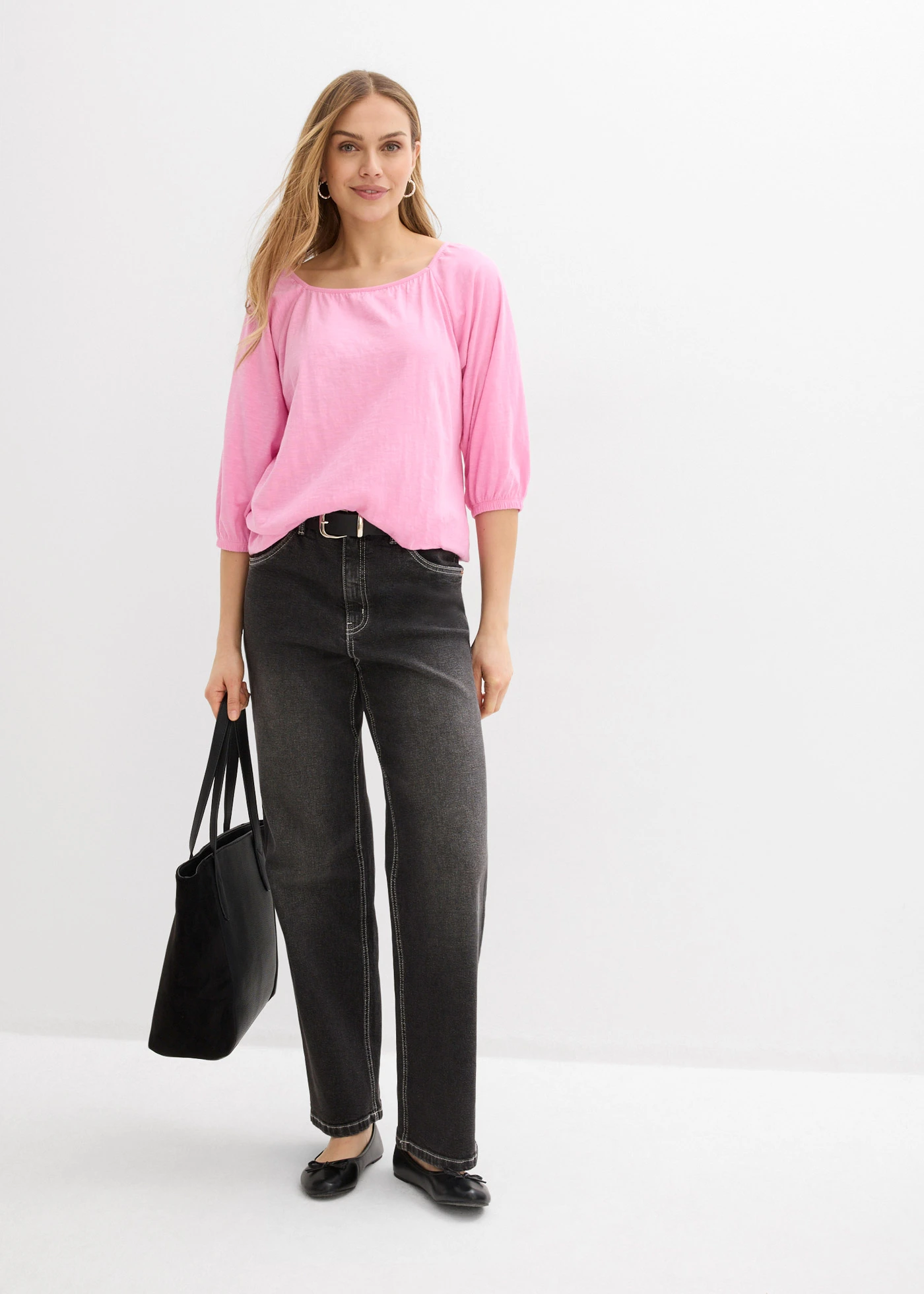 Shirtblouse van biologisch katoen • roze • bonprix online shop