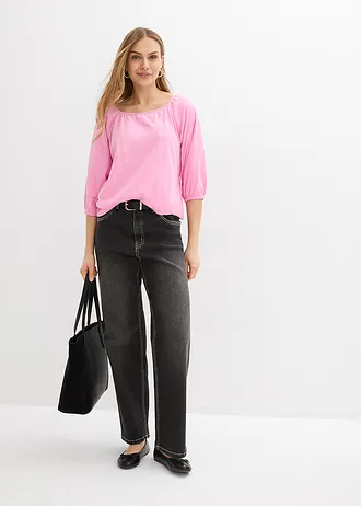 Shirtblouse van biologisch katoen, Kleur: roze