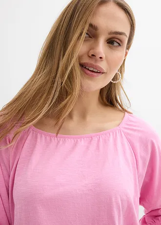 Shirtblouse van biologisch katoen • roze • bonprix online shop