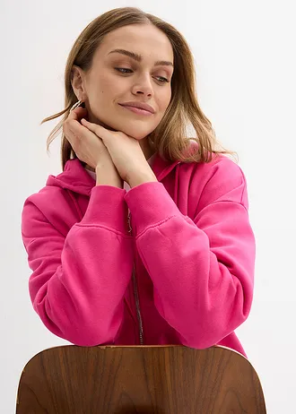 Jachetă casual cu glugă • roz pinklady • magazin bonprix