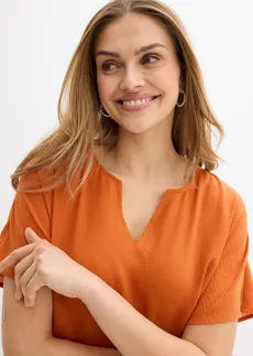 Oversize halenka s elastickým lemem • terakotová • bonprix obchod