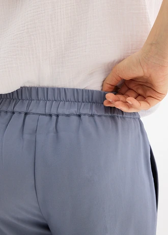 Pantaloni Culotte din amestec moale de viscoză • albastru fumuriu • magazin bonprix