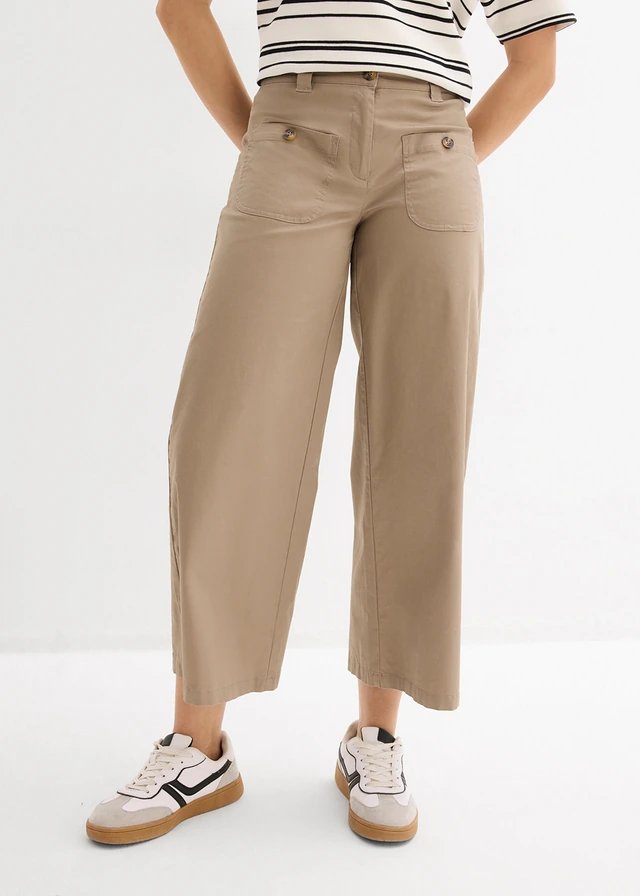 Jean large, taille haute et élastiquée