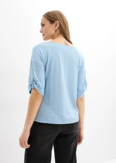 Tricou cu decolteu bărcuță • bleu • magazin bonprix