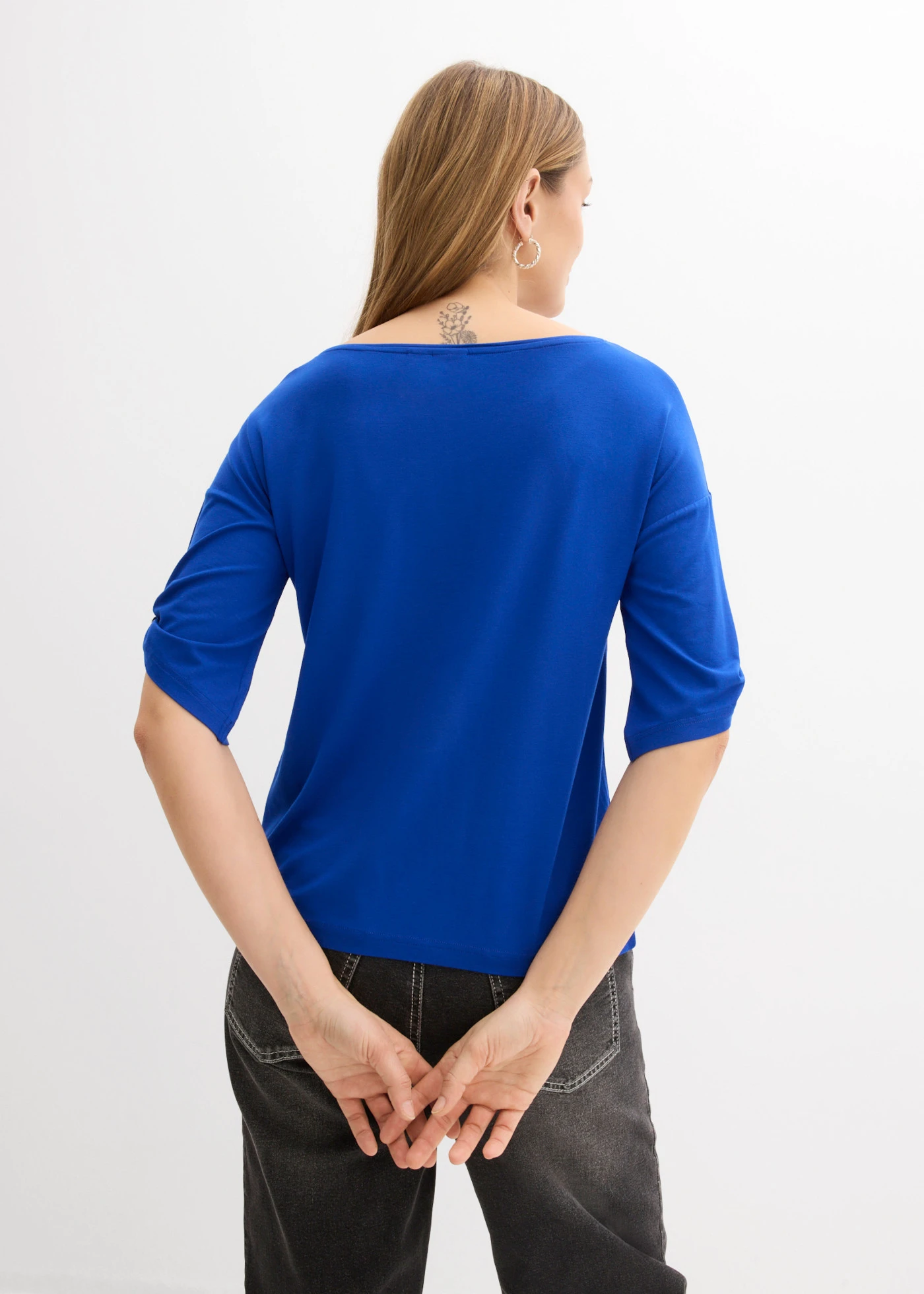 T-shirt met boothals • kobaltblauw • bonprix online shop