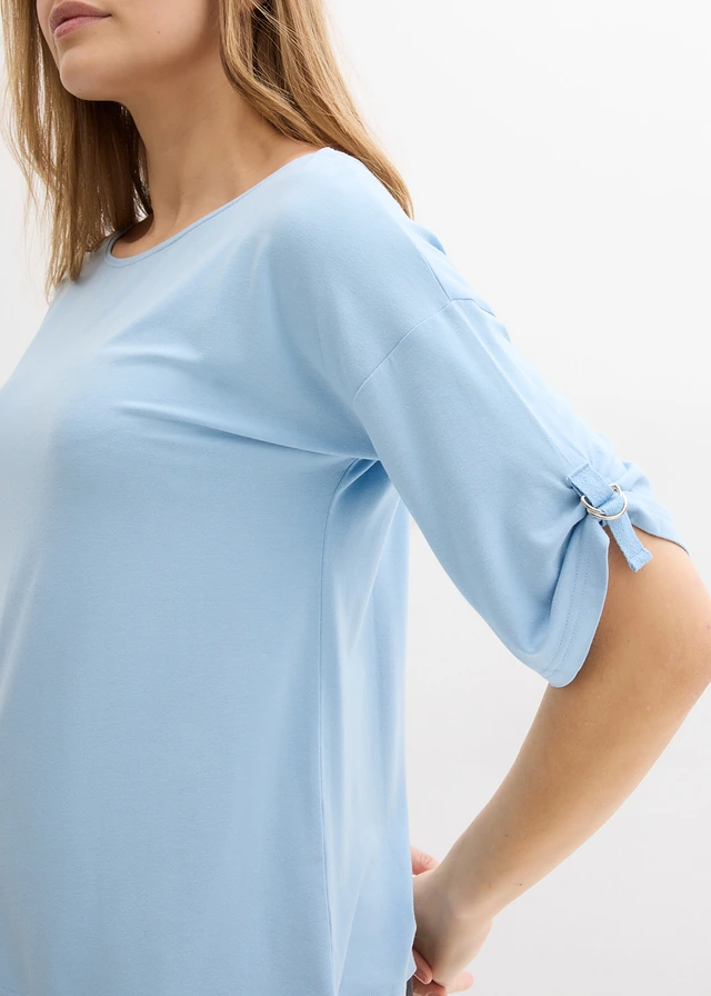 T-shirt met boothals • lichtblauw • product-page.page-title-suffix