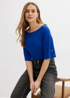 T-shirt met boothals • kobaltblauw • bonprix online shop