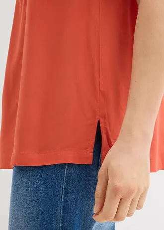 Dlhá tunika z udržateľnej viskózy • škoricovo červená • obchod bonprix