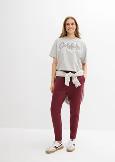 Pantalon en jersey coton, Couleur: rouge érable