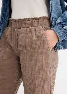 Muszlin Culotte nadrág pamutból • szürkésbarna • bonprix áruház