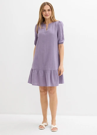 Jurk van mousseline, Kleur: rookviolet