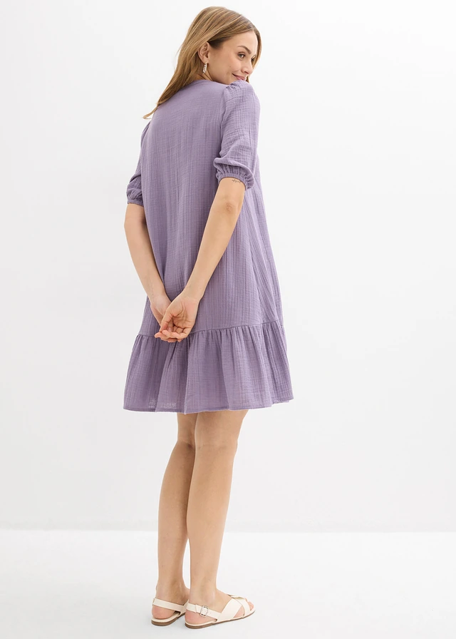Robe en gaze de coton • violine fumé • product-page.page-title-suffix