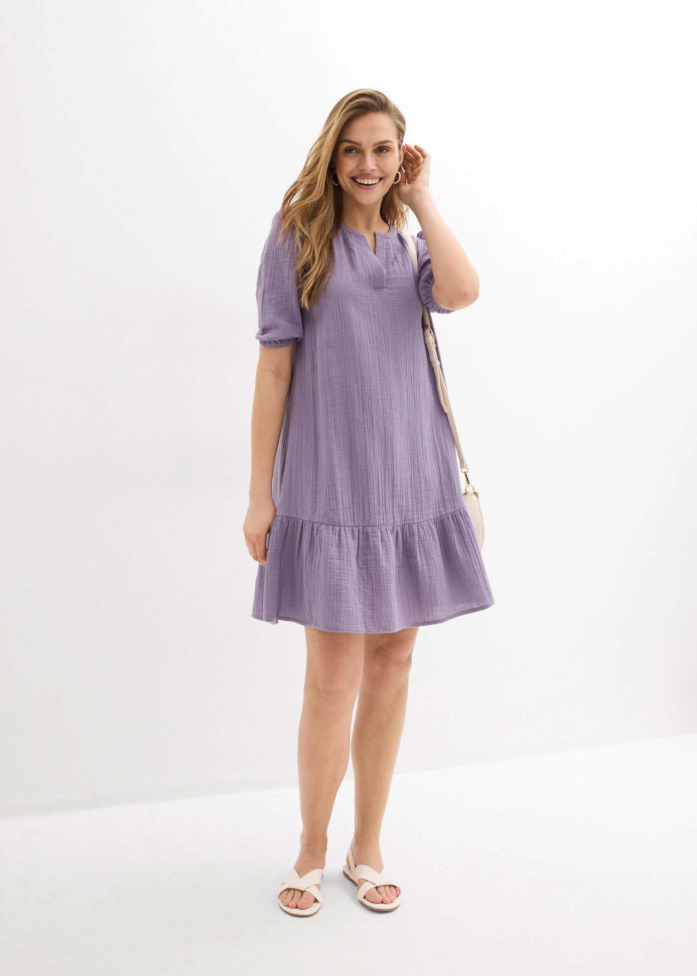 Rochie din muselină • violet fumuriu • magazin bonprix
