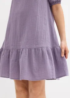 Robe en gaze de coton • violine fumé • Boutique bonprix