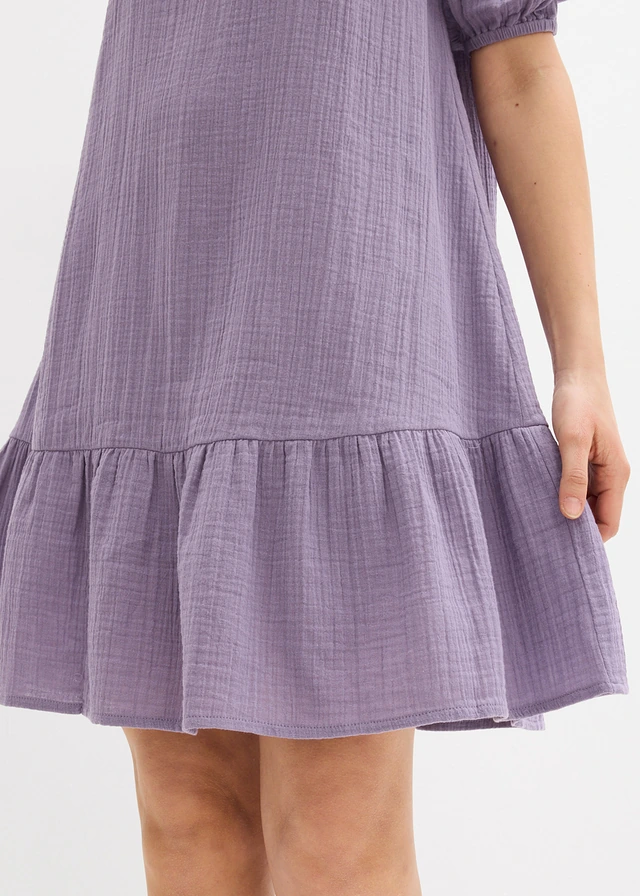 Robe en gaze de coton • violine fumé • product-page.page-title-suffix