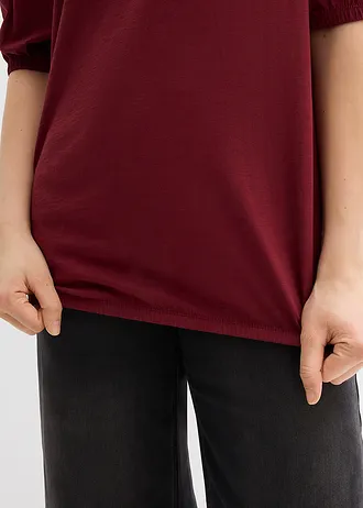 T-shirt z czystej bawełny organicznej • czerwony rubinowy • sklep bonprix