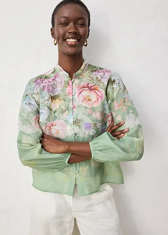 Tunique-blouse • vert pâle floral • Boutique bonprix