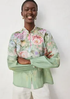 Tunique-blouse, Couleur: vert pâle floral