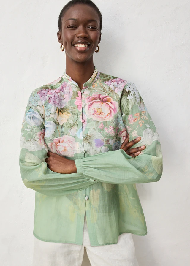 Tuniek • lichtgroen gebloemd • product-page.page-title-suffix