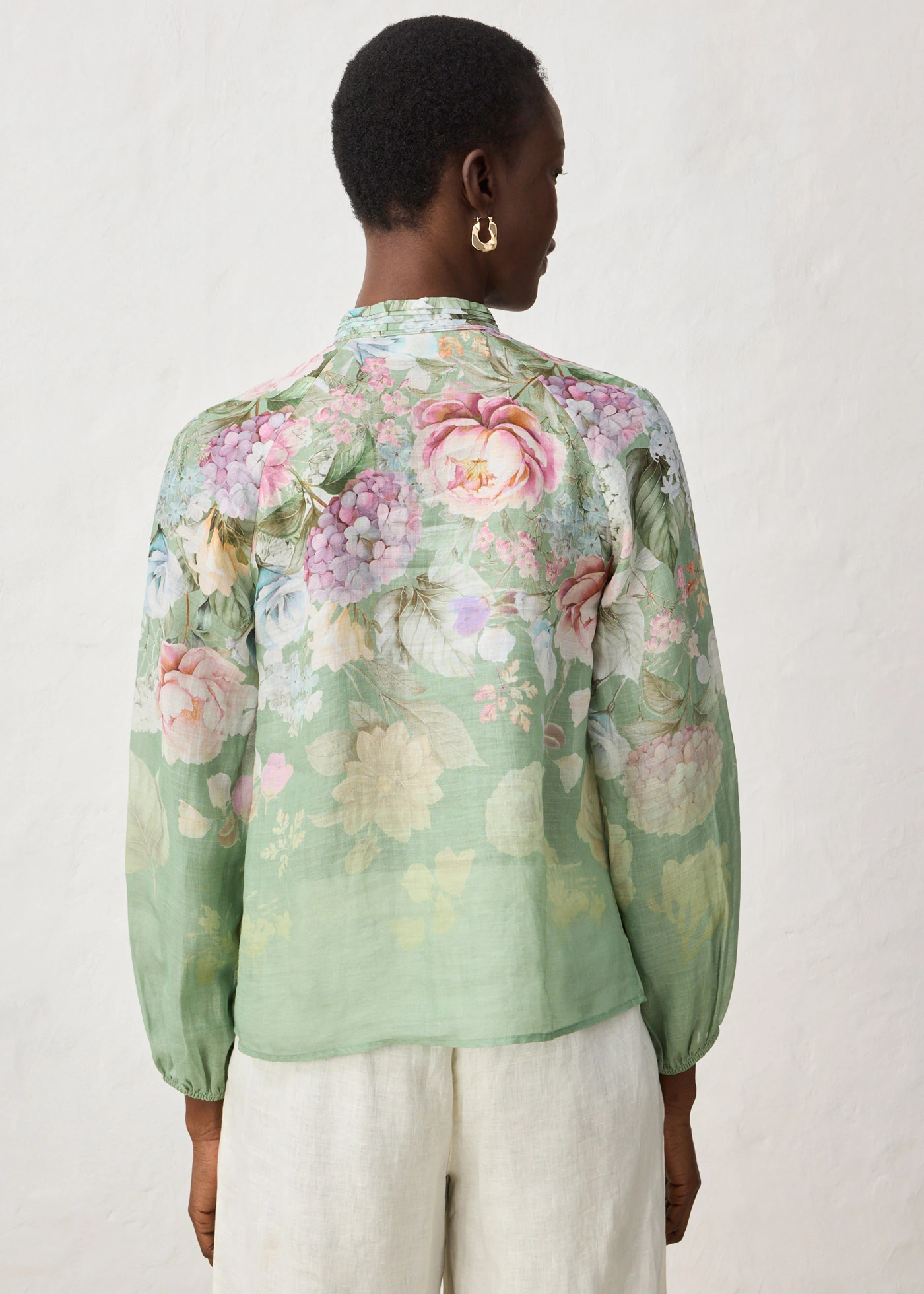 Tunique-blouse • vert pâle floral • Boutique bonprix