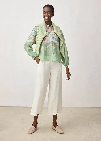 Tunică-bluză • verde pal floral • magazin bonprix