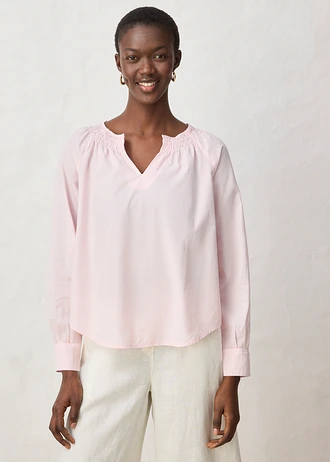 Tunika z domieszką jedwabiu • bladoróżowy • sklep bonprix