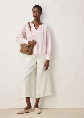 Tunika z domieszką jedwabiu • bladoróżowy • sklep bonprix