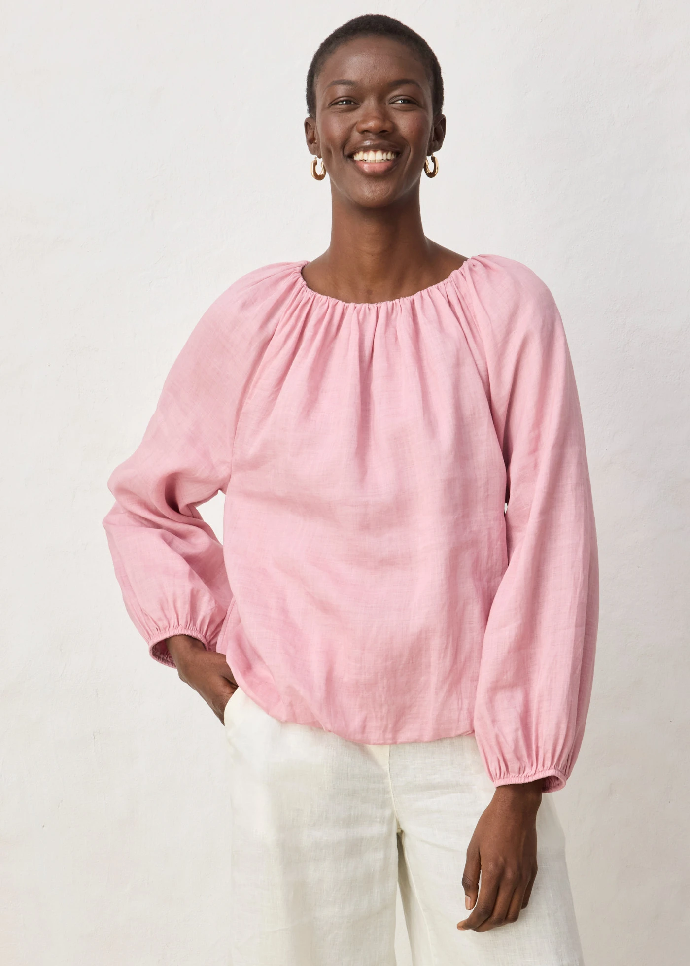 Tunique en ramie • rose cendré • Boutique bonprix
