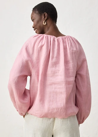 Tunika z ramii • pudrowy róż • sklep bonprix