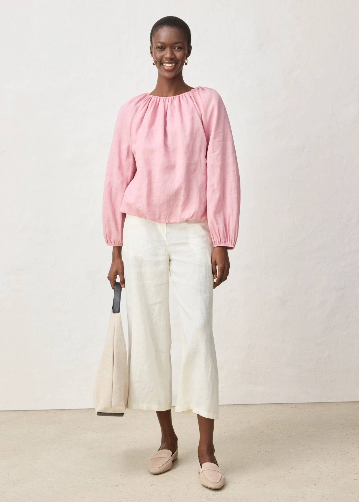Tunique en ramie • rose cendré • Boutique bonprix