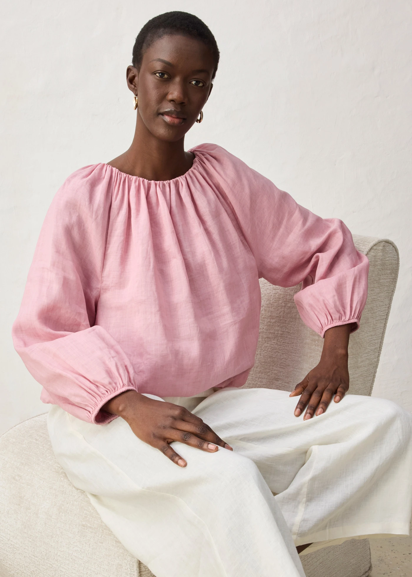 Tuniek van ramie • asroze • bonprix online shop