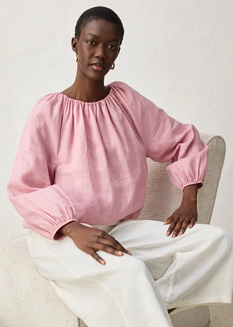 Tuniek van ramie • asroze • bonprix online shop